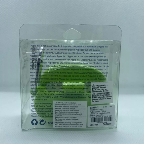 Claires Popper Silicone Avocado Earbud Case Cover Compatible w/Apple AirPods Pro - Picture 4 of 4